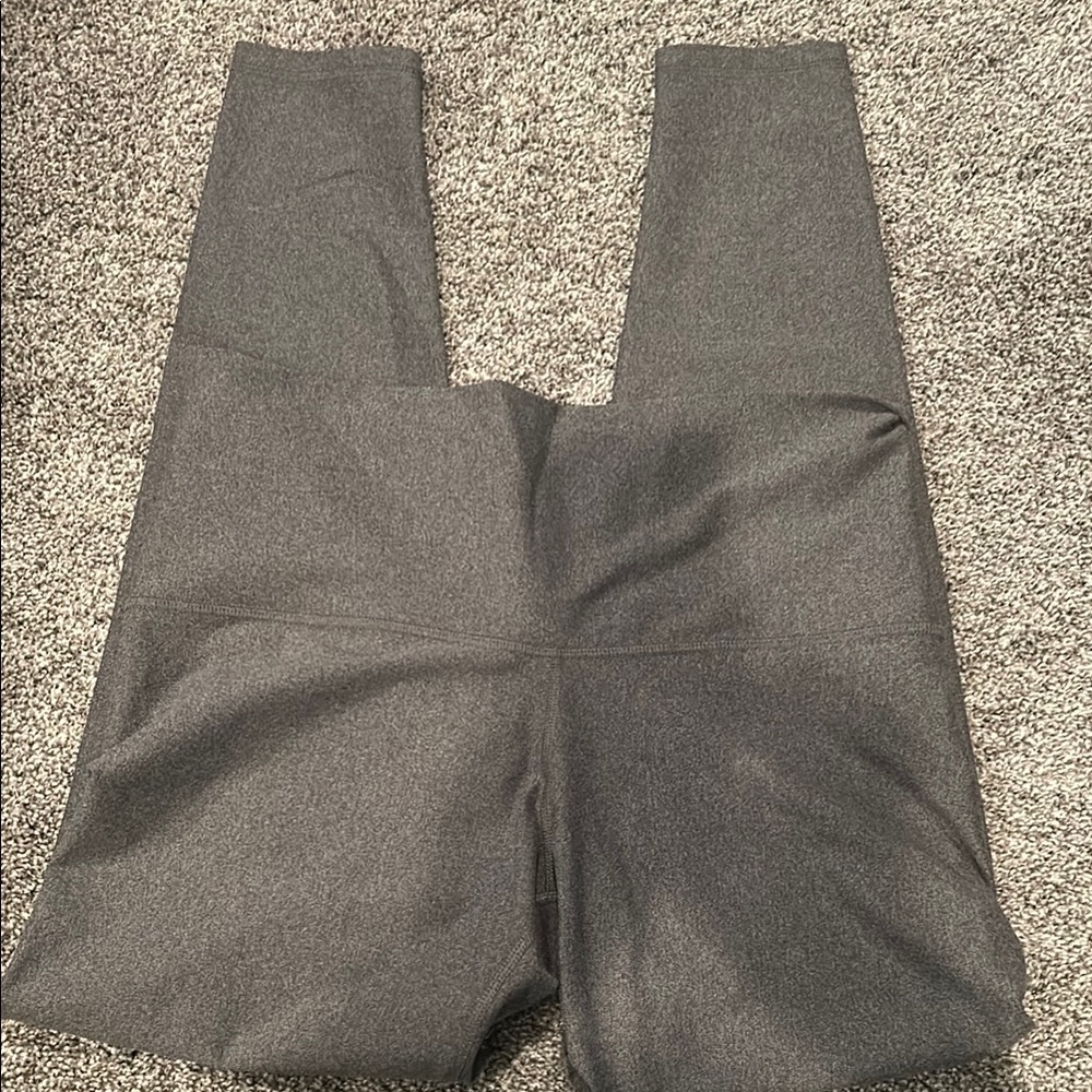 Gray High-Waisted Leggings